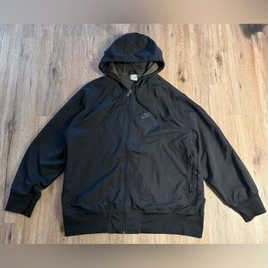 Nike Black Hooded Full-Zip Windrunner Jacket
